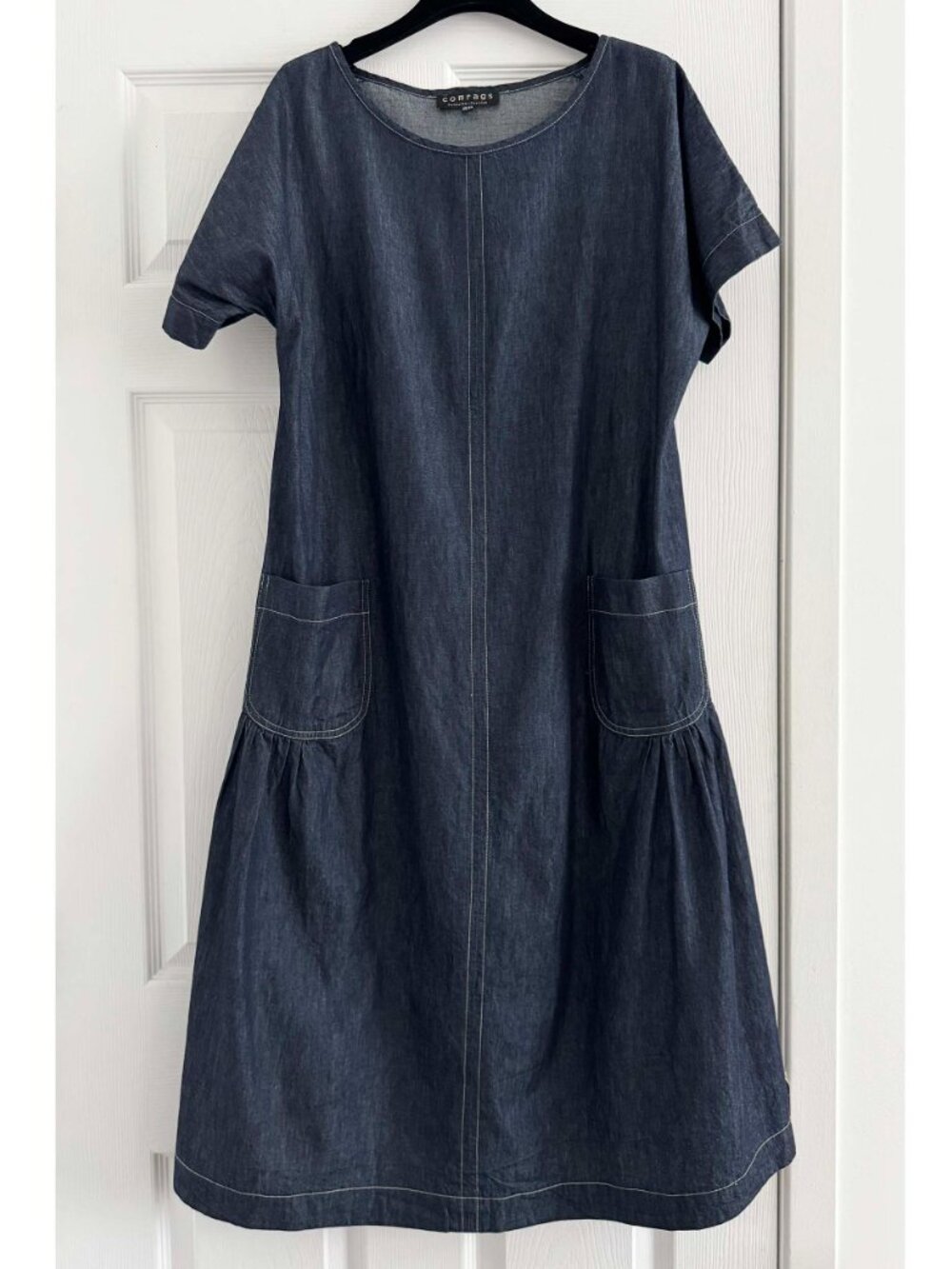 Comrags "Jogi" Chambray Dress in Indigo, size XS